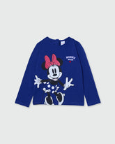 Ovs Minnie Mouse T-Shirt With Long Sleeves Blue / 24-36M
